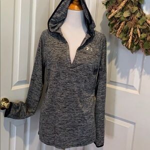 Under Armour hooded deep V long sleeve top